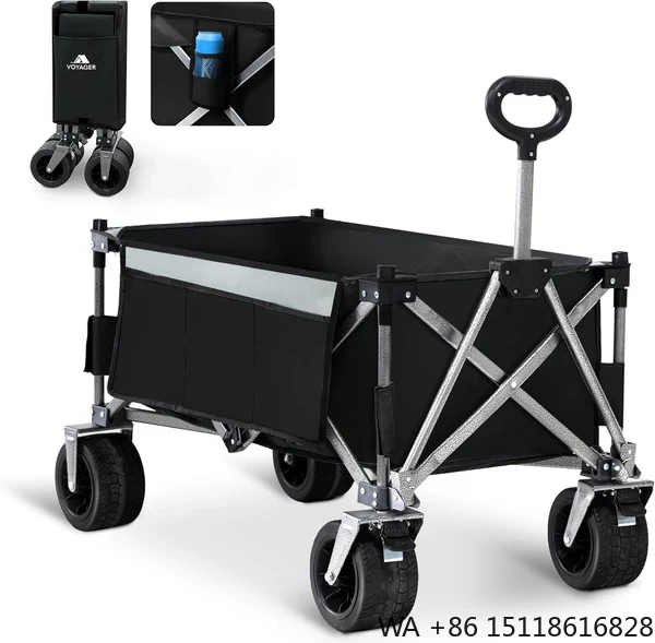 Outdoor Furniture Heavy Duty - Collapsible Camping Wagon Portable Foldable Utility