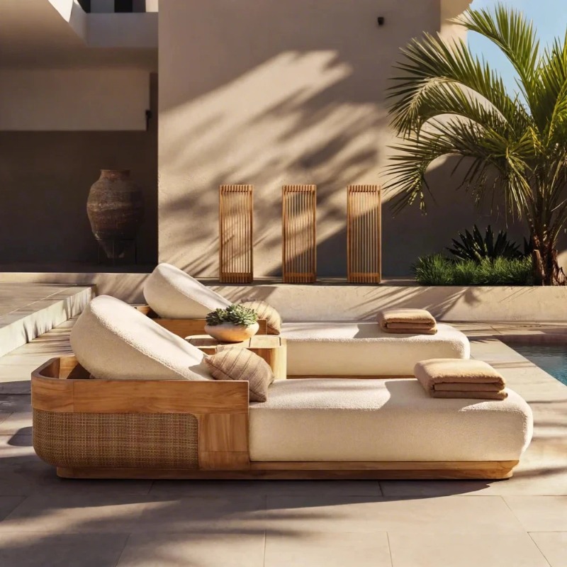 Outdoor Furniture Teak - Sun Beach Lounge Chair & Daybed