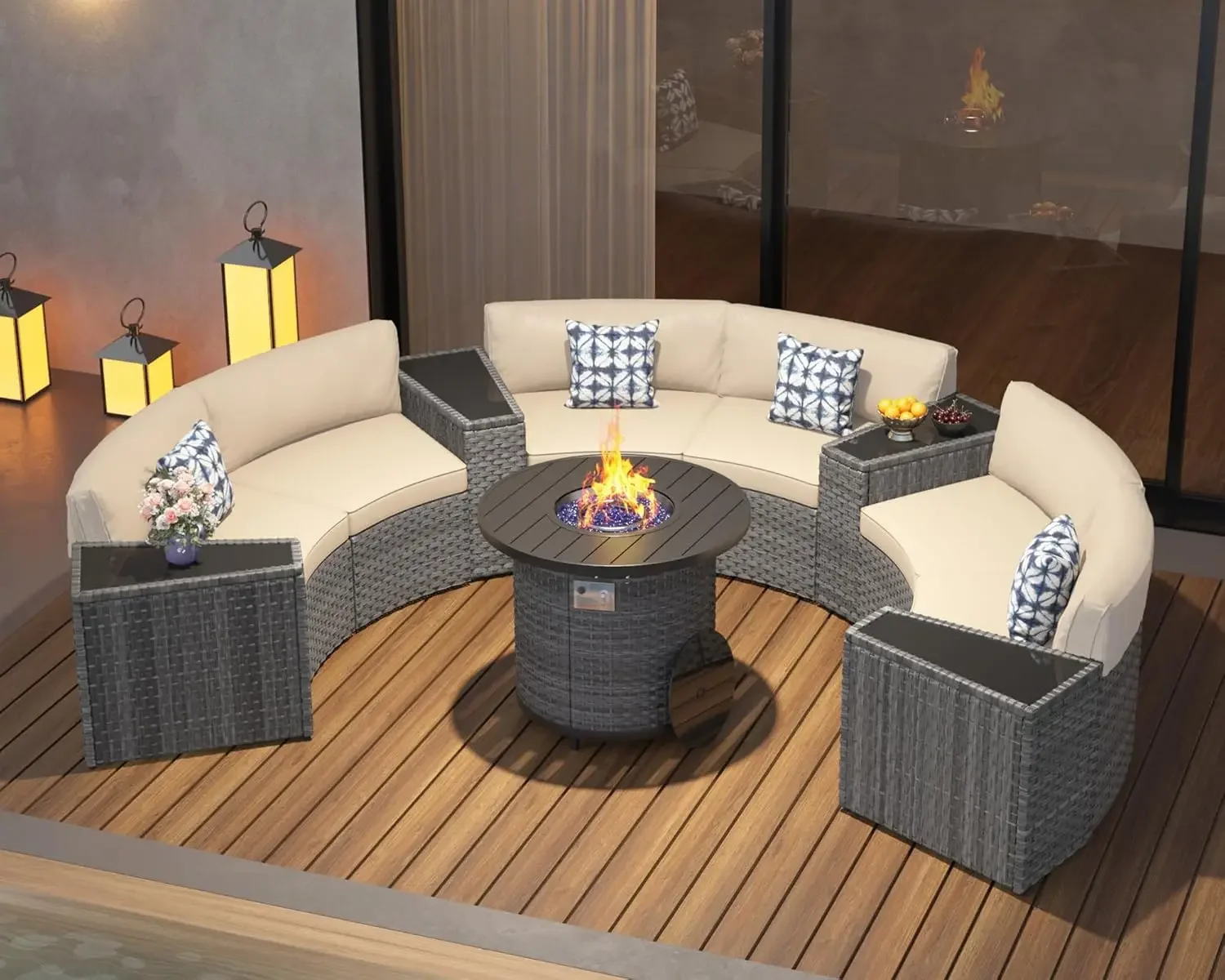 Outdoor Furniture Set With Fire Pit - l Patio Furniture Set with 32