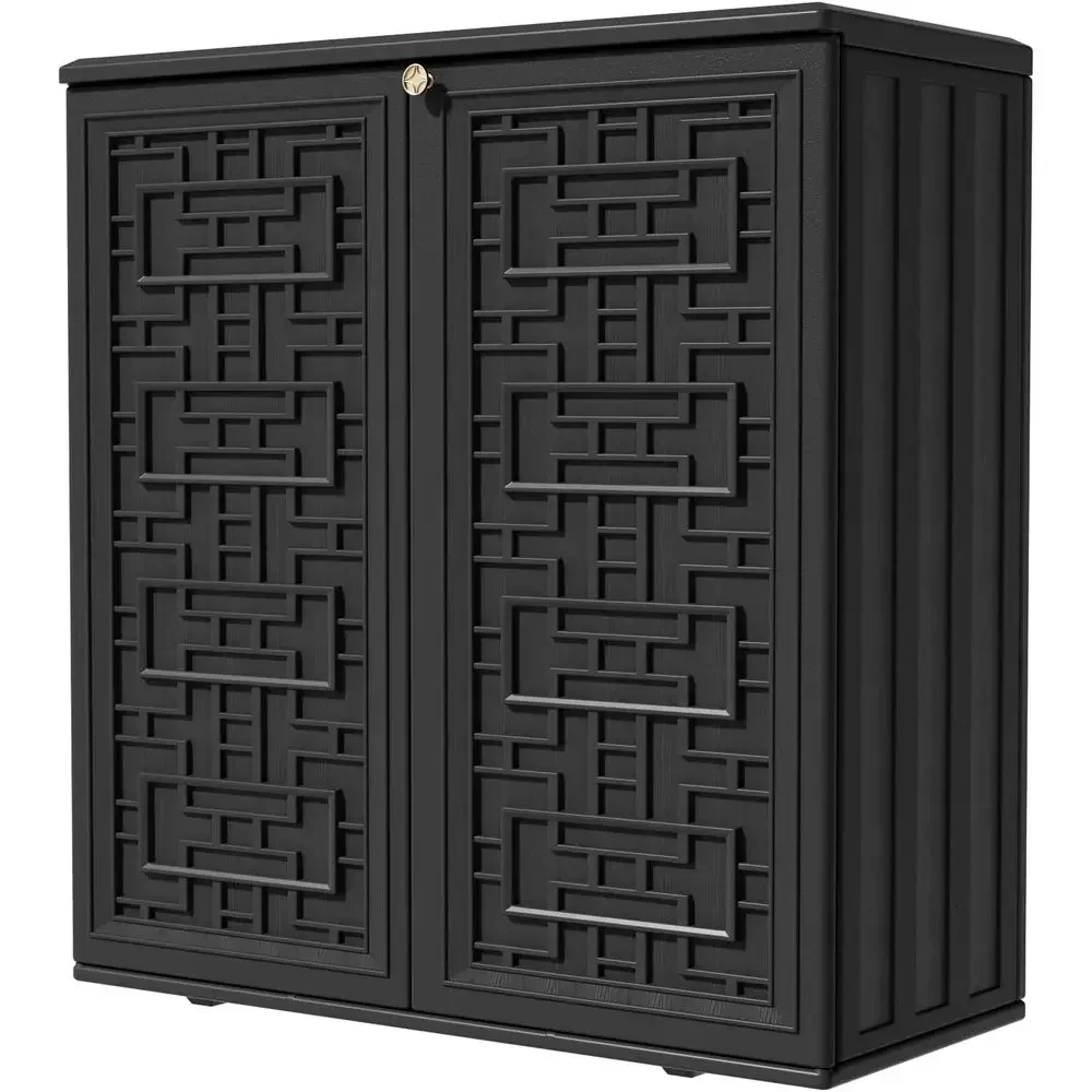 Outdoor Furniture Weatherproof - Weatherproof Resin Outdoor Storage Cabinet, 62
