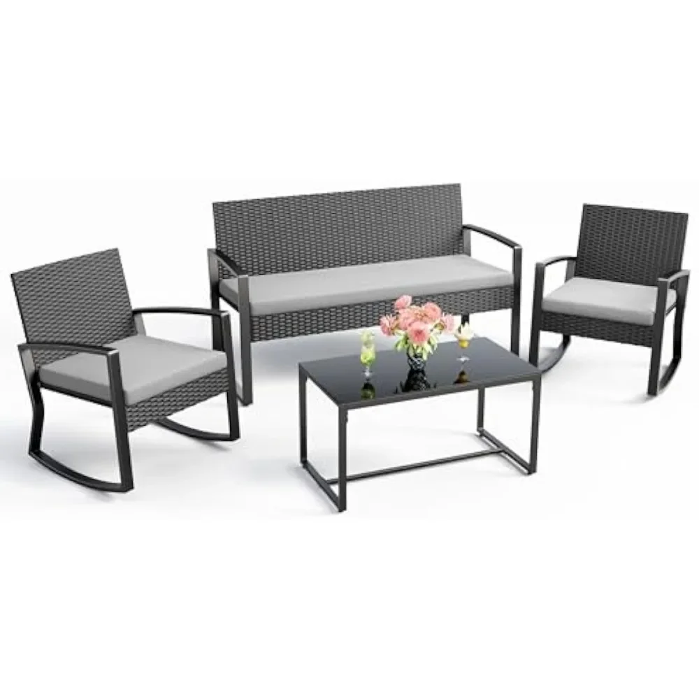 Outdoor Furniture Bali - 4 Piece Outdoor Patio Furniture Set,
