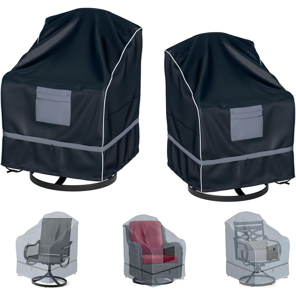 Outdoor Furniture Heavy Duty - Outdoor Swivel Recliner Cover, Waterproof Heavy