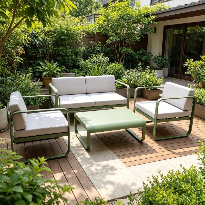 Outdoor Furniture Balcony - Macaron Color Sunproof Waterproof Aluminum Alloy