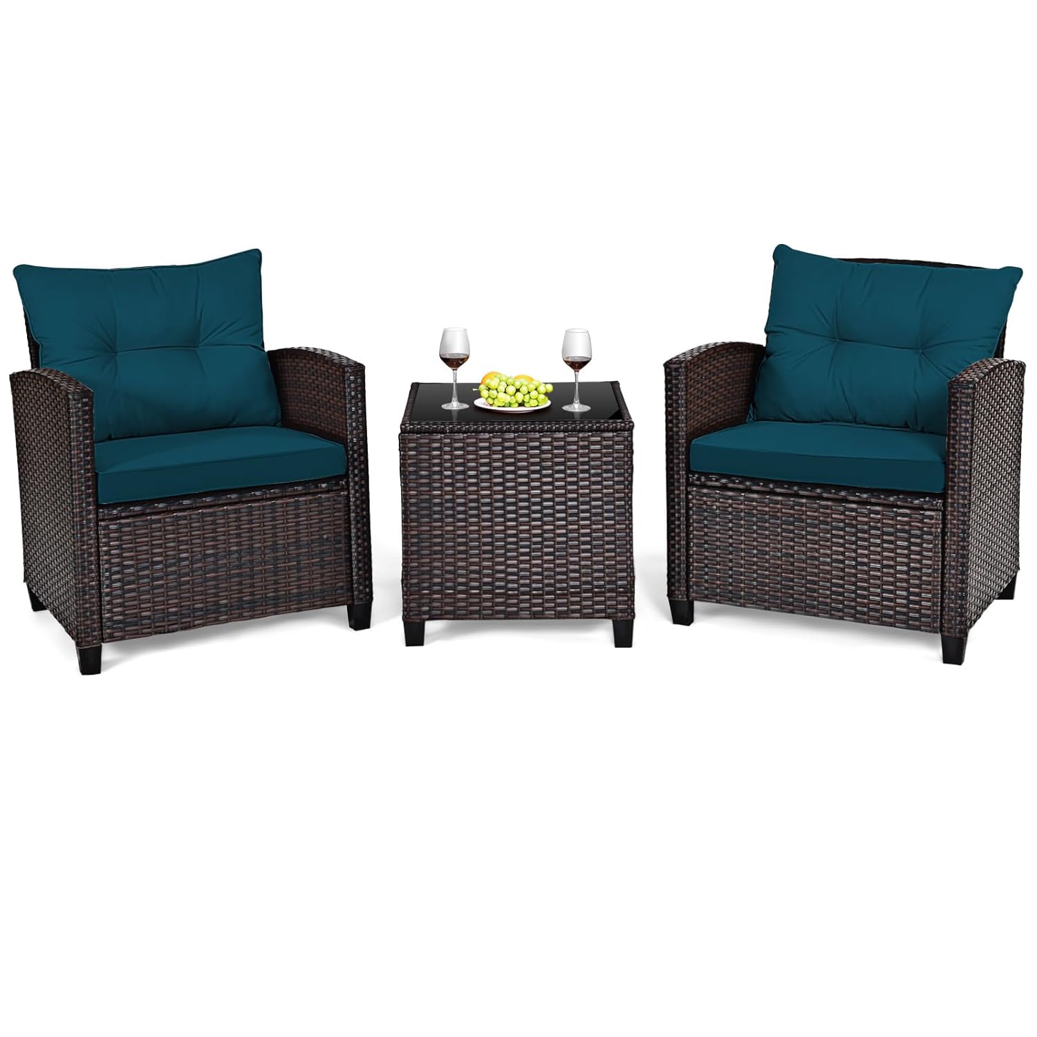 Outdoor Furniture Bali - 3 Pieces Patio Furniture Set, PE