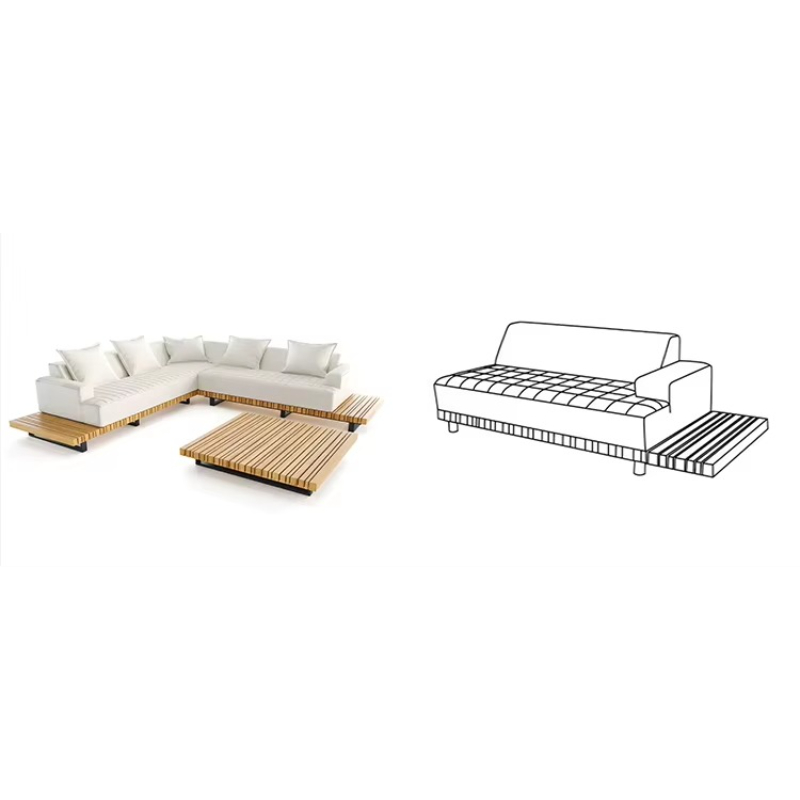 Waterproof Teak Wood Garden So - Outdoor Furniture Teak recension och pris