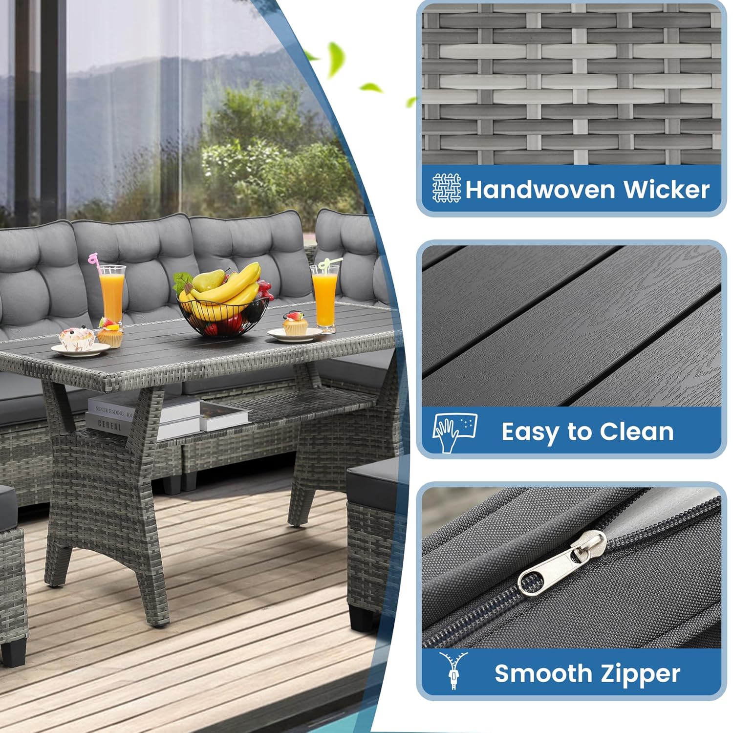 6 Piece Patio Furniture Set, D - Outdoor Furniture Bali recension och pris