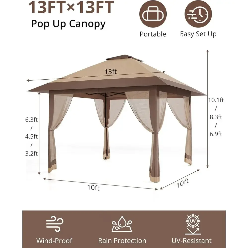 13x13 Outdoor Gazebo with Mesh - Outdoor Furniture Balcony recension och pris