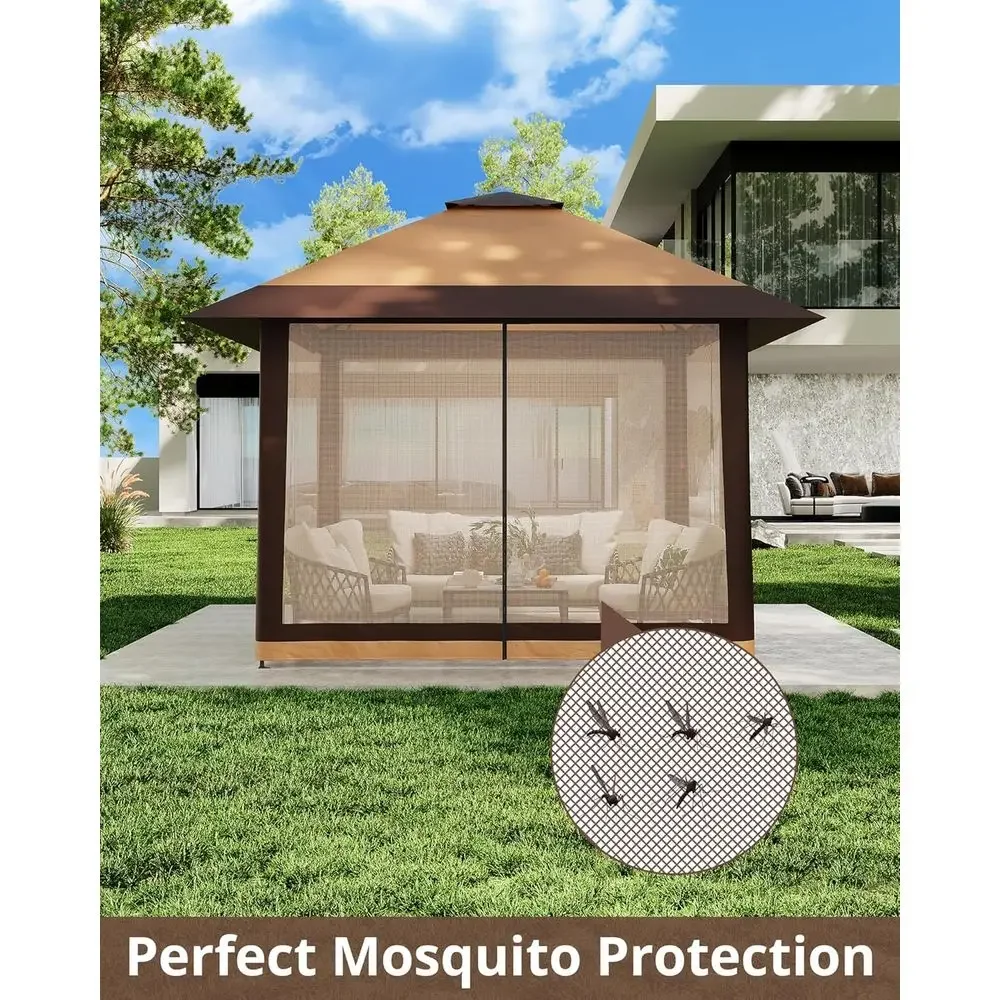 13x13 Outdoor Gazebo with Mesh - Outdoor Furniture Balcony recension och pris