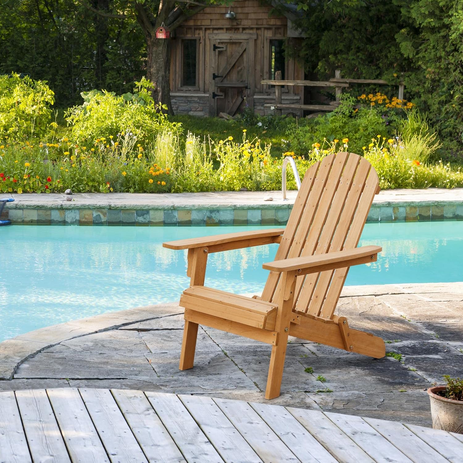 Folding Adirondack Chair Set o - Outdoor Furniture Set With Fire Pit recension och pris