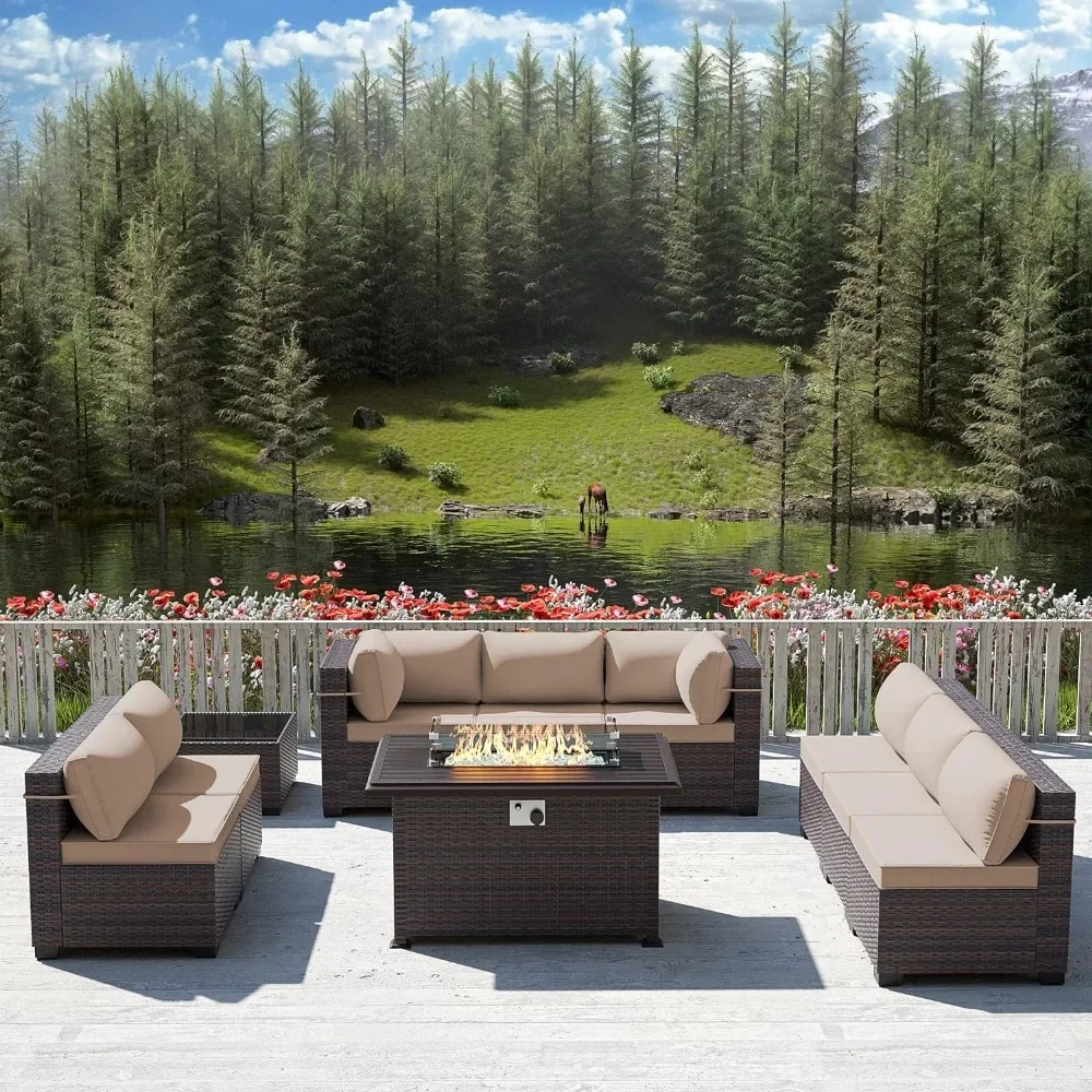 -Patio Furniture Set With Prop - Outdoor Furniture Set With Fire Pit recension och pris