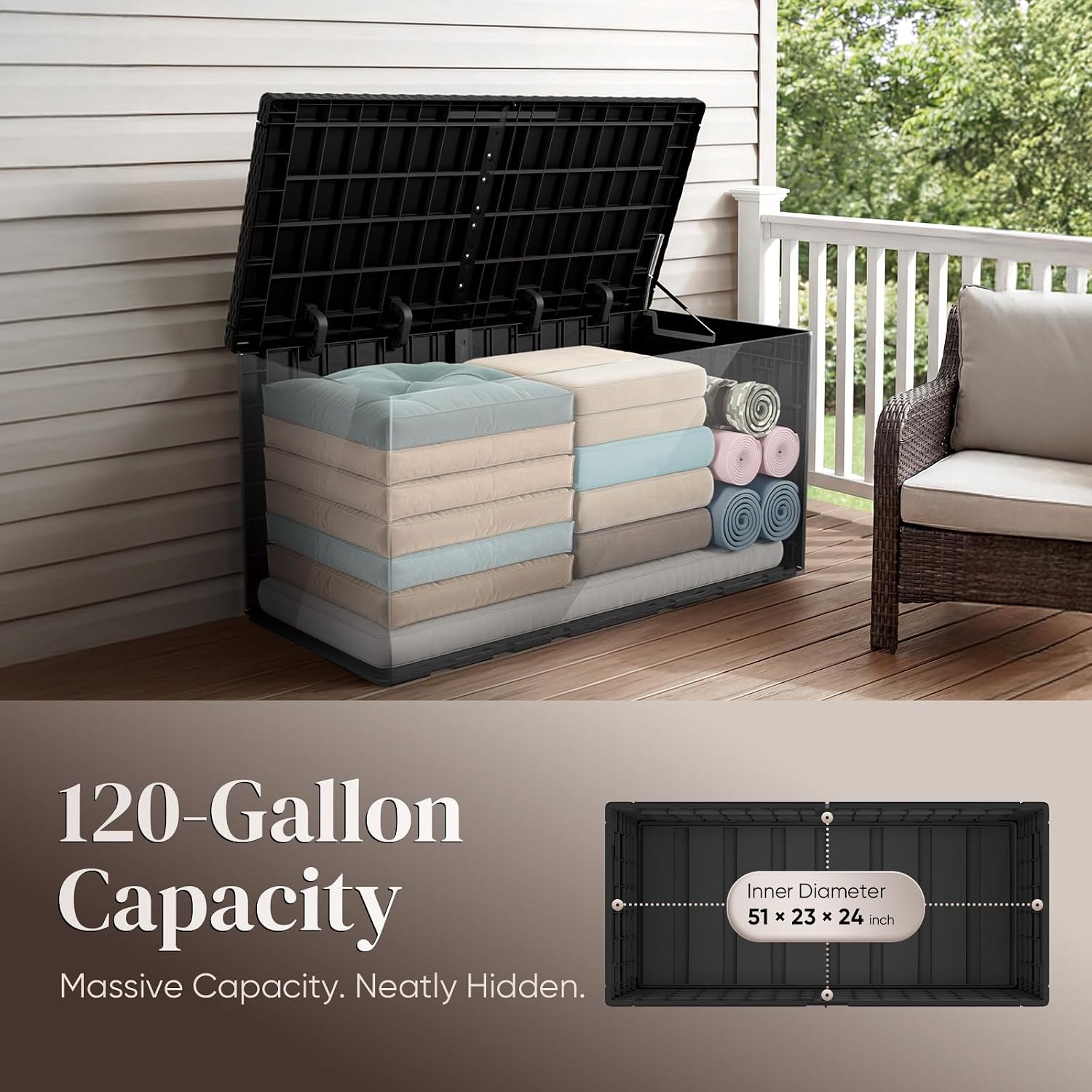 120 Gallon Large Outdoor Stora - Outdoor Furniture Weatherproof recension och pris