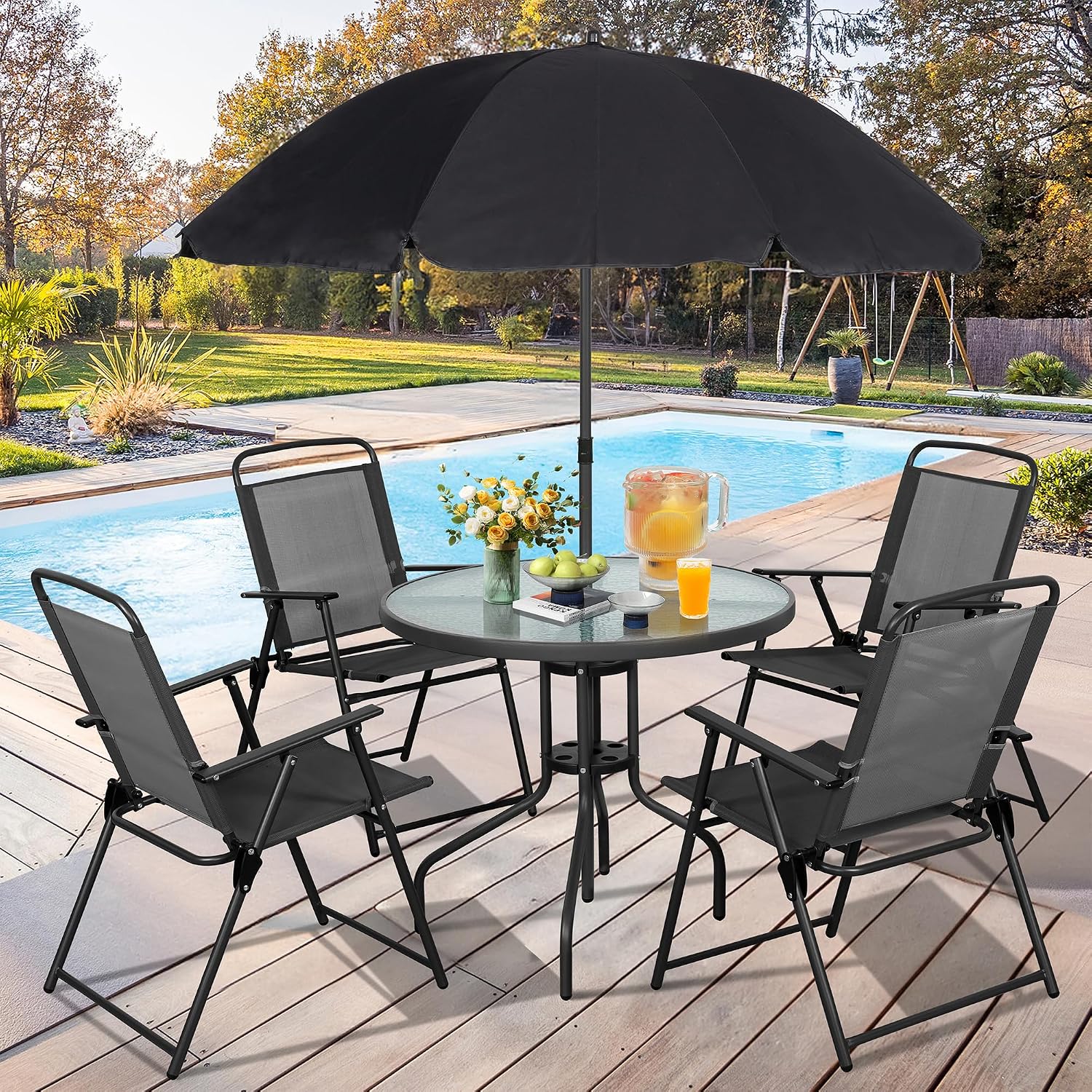 Metal Patio Dining Set Outdoor - Outdoor Furniture Bali recension och pris