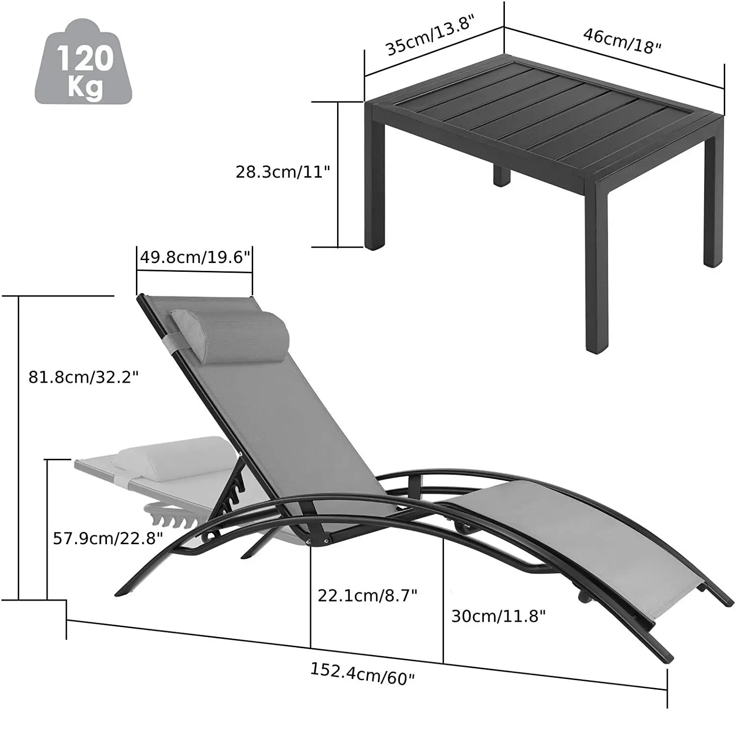 Aluminum Lounge Chair for Outs - Outdoor Furniture Bali recension och pris
