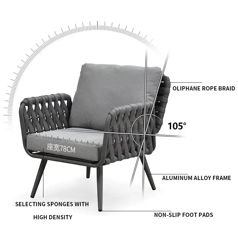 -Modern Style Grey Aluminum Ga - Outdoor Furniture From China recension och pris