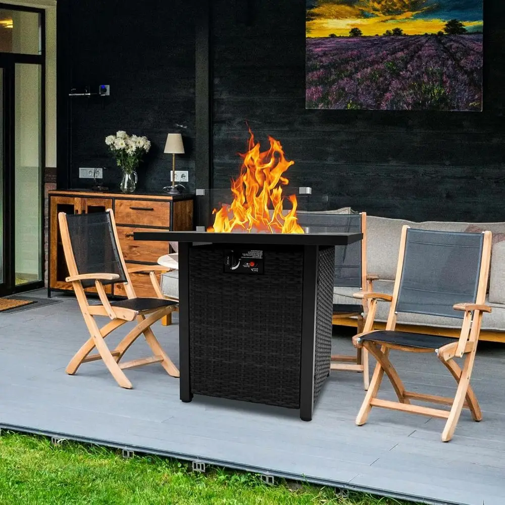 Wicker Outdoor Patio Furniture - Outdoor Furniture Set With Fire Pit recension och pris