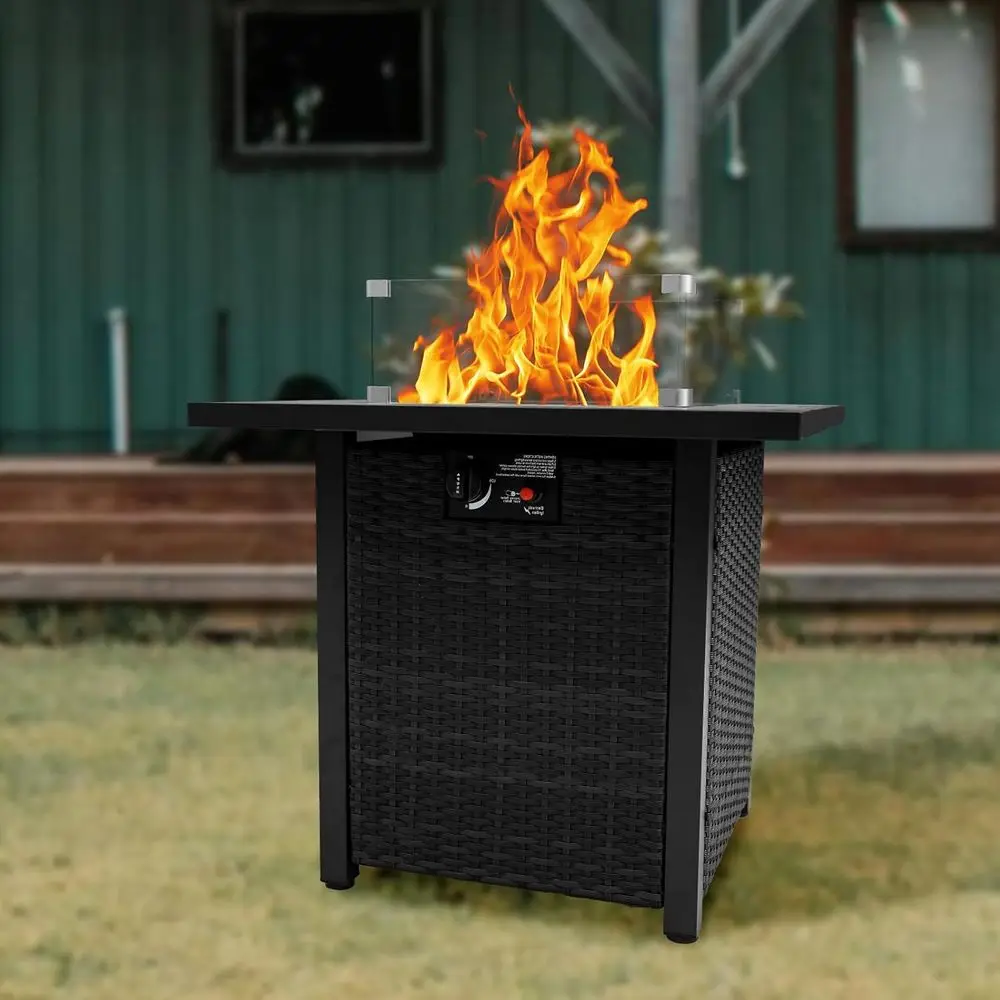 Wicker Outdoor Patio Furniture - Outdoor Furniture Set With Fire Pit recension och pris