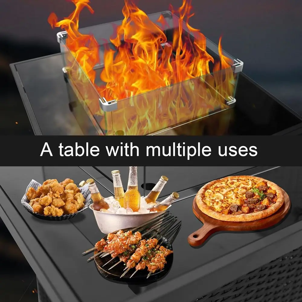 Wicker Outdoor Patio Furniture - Outdoor Furniture Set With Fire Pit recension och pris
