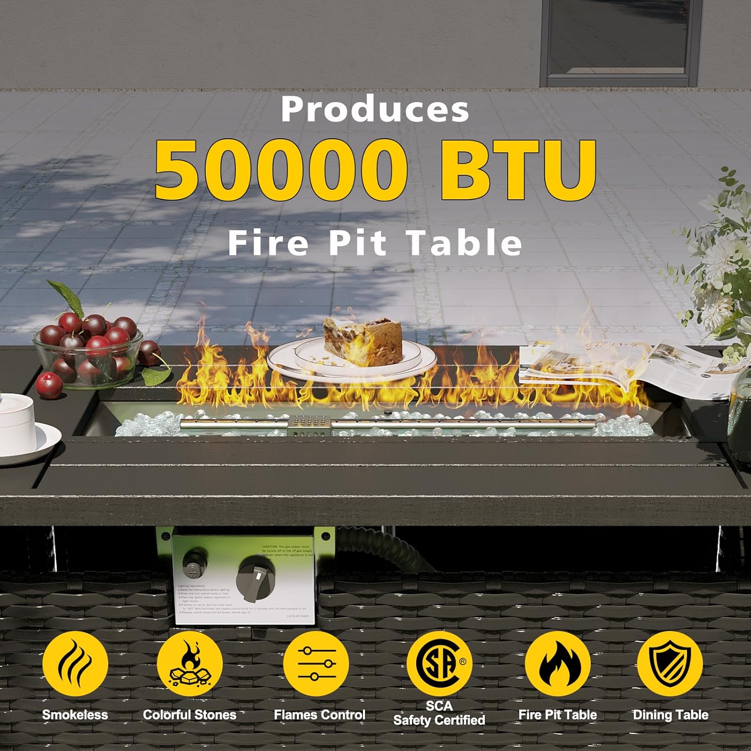 Patio Furniture Set with Fire  - Outdoor Furniture Set With Fire Pit recension och pris