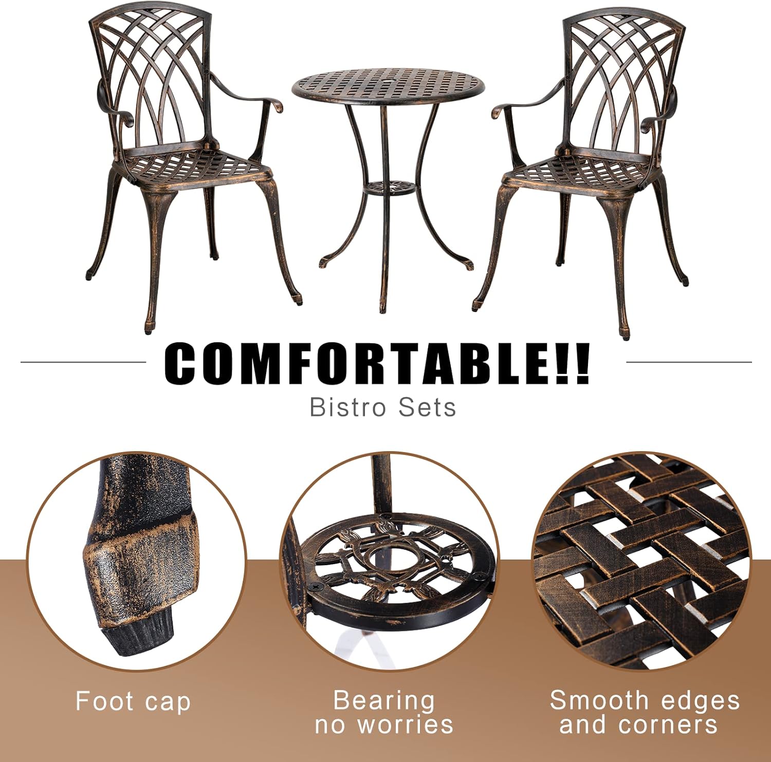 Bronze rust-resistant cast alu - Outdoor Furniture Balcony recension och pris