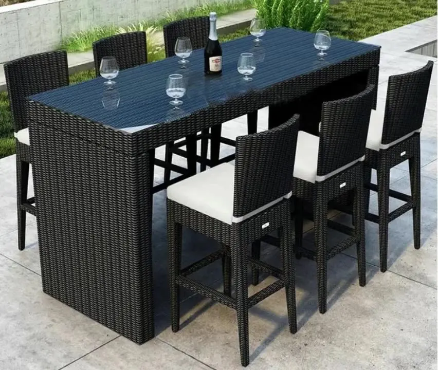 7pcs Rattan Bar Set Garden Wic - Outdoor Furniture Europe recension och pris