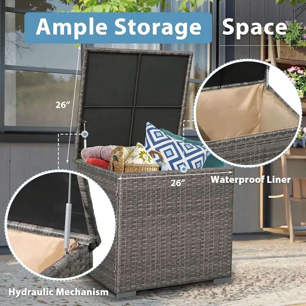 8-Piece Patio Furniture Set wi - Outdoor Furniture Set With Fire Pit recension och pris