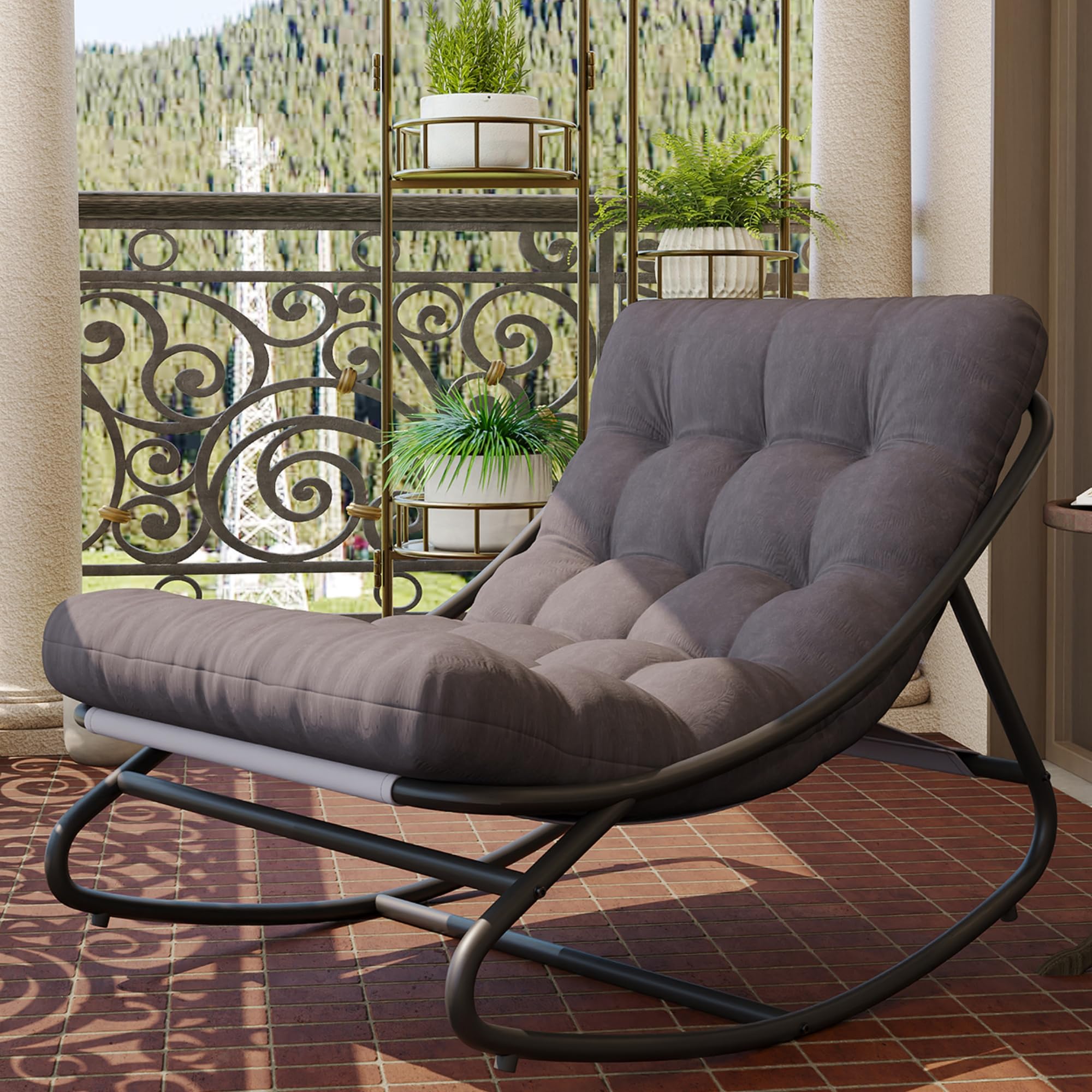 Outdoor Papasan Rocking Chair, - Outdoor Furniture Egg Chair recension och pris