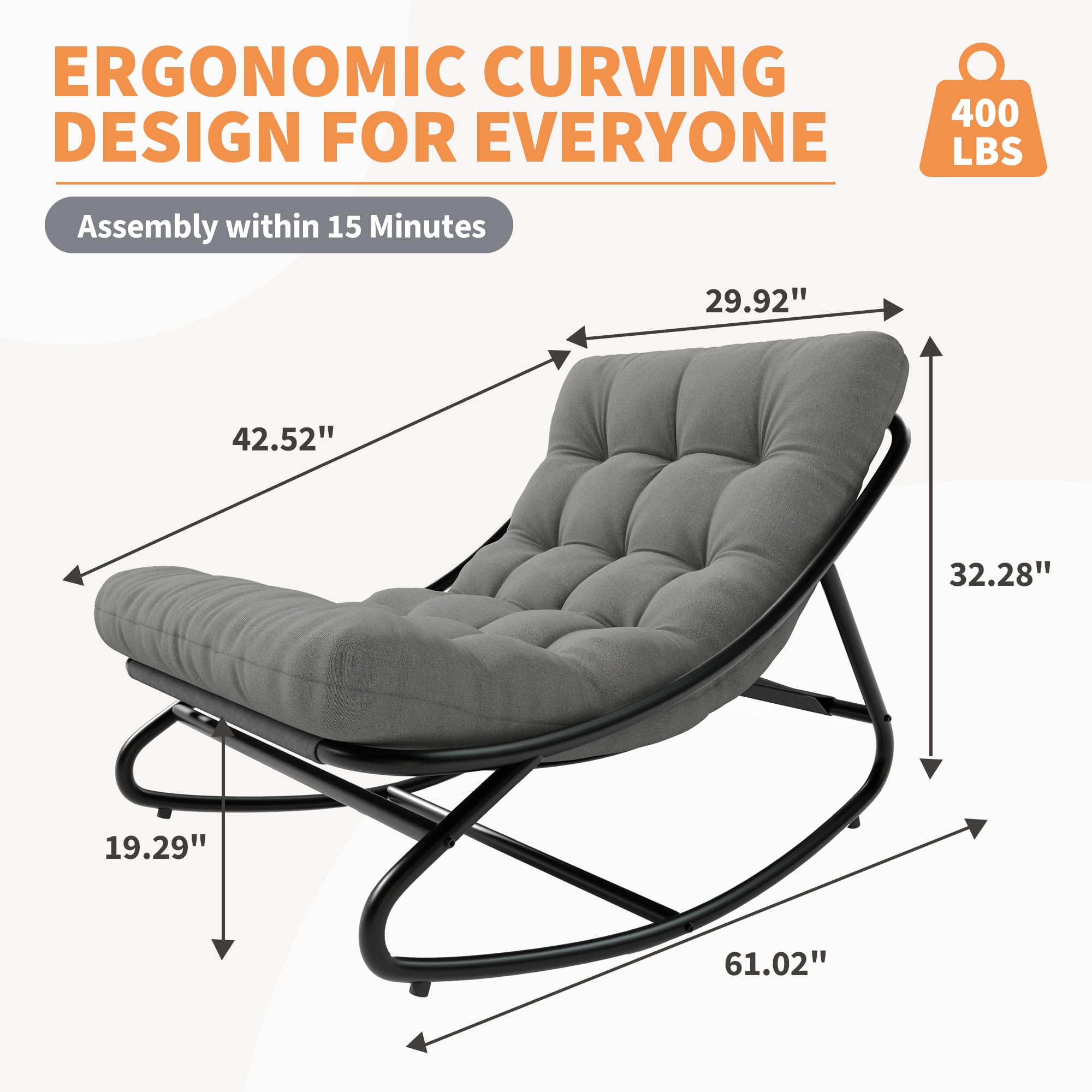 Outdoor Papasan Rocking Chair, - Outdoor Furniture Egg Chair recension och pris