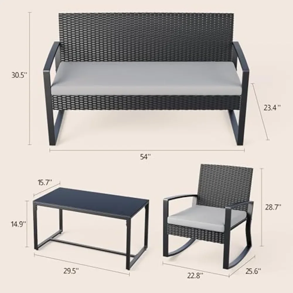 4 Piece Outdoor Patio Furnitur - Outdoor Furniture Bali recension och pris