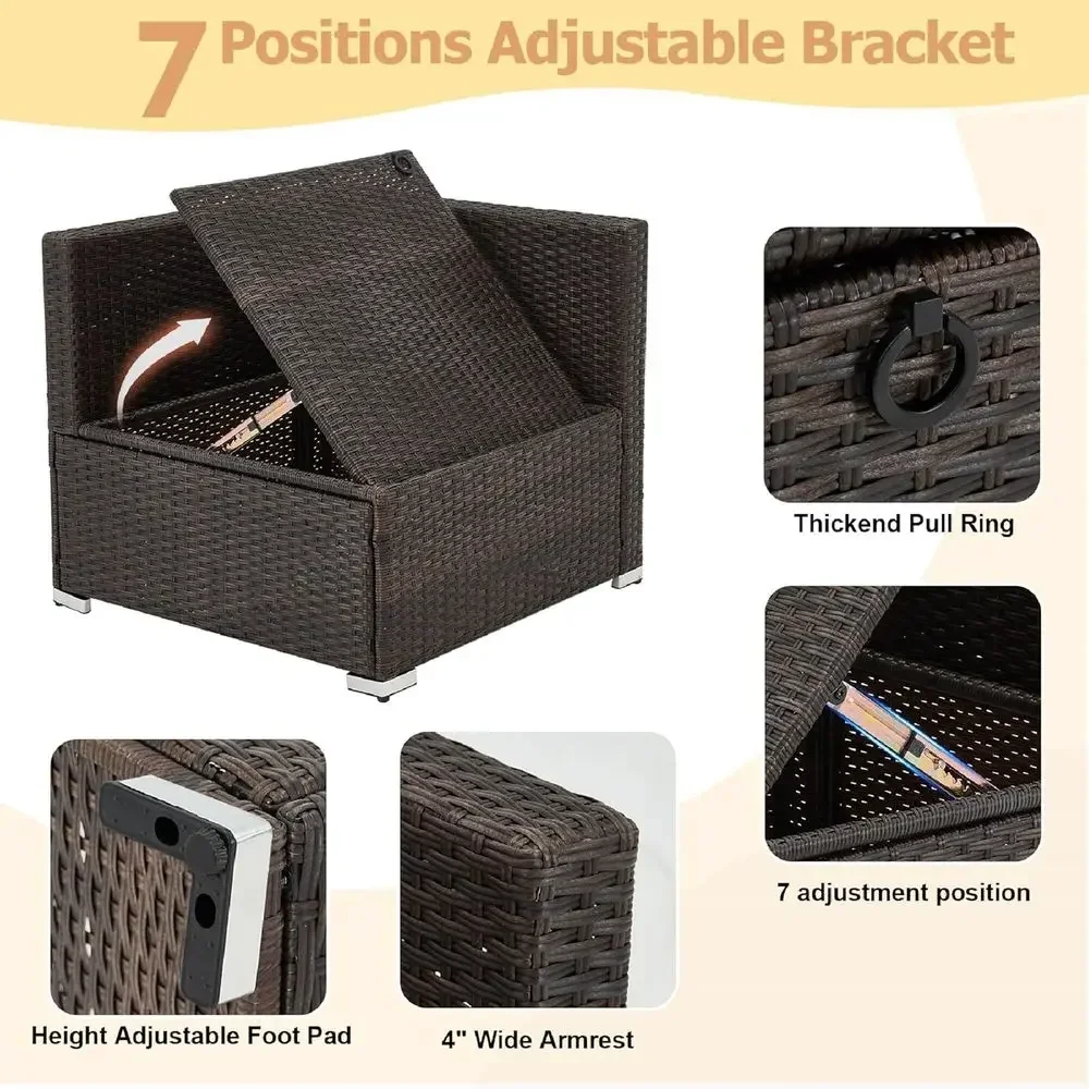 7-Piece Outdoor Patio Furnitur - Outdoor Furniture Balcony recension och pris