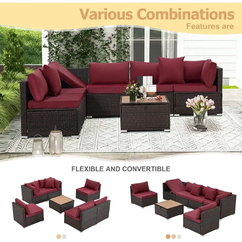 7-Piece Outdoor Patio Furnitur - Outdoor Furniture Balcony recension och pris