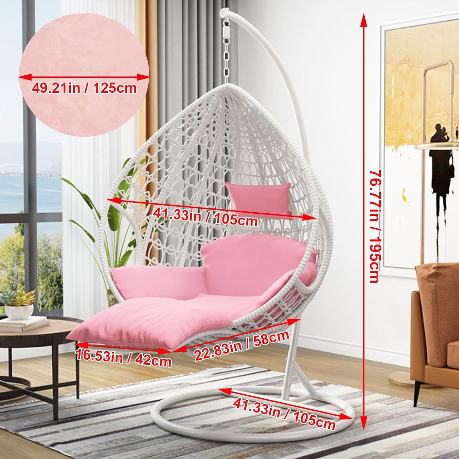 PE Rattan Hanging Egg Chair wi - Outdoor Furniture Egg Chair recension och pris