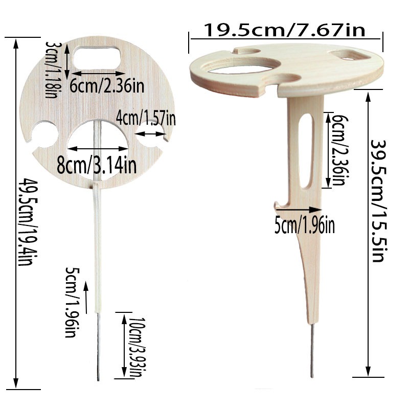 Outdoor Wine Table Portable Pi - Outdoor Furniture Europe recension och pris